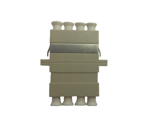 LC 4-fach Kupplung, Kunststoffgeh&auml;use, OM2, beige