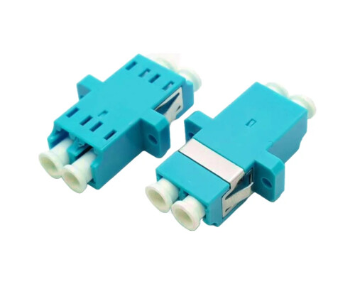 LC Duplex Kupplung, Kunststoffgeh&auml;use, OM3, aqua