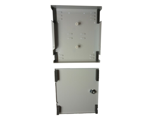 LWL Mini Wandverteiler 320 x 54 x 280 mm, RAL 7035, unbest&uuml;ckt, abschlie&szlig;bar