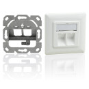 Datendose leer f&uuml;r 2x Keystone Jack (Modul) 2 Port...