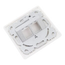 Datendose leer f&uuml;r 2x Keystone Jack (Modul) 2 Port...