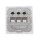 Datendose leer f&uuml;r 3x Keystone Jack (Modul) 3 Port Unterputz RAL9010 - designf&auml;hig