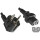 Netzkabel YP-22/YC-20, 1mm_, VDE, 1,8m Schuko CEE 7/7/IEC 60320-C15, schwarz