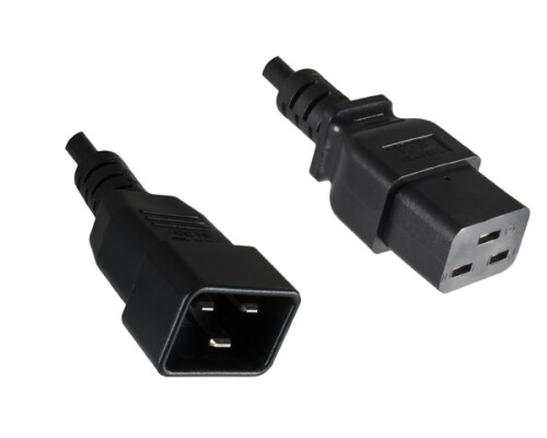 Kaltger&auml;tekabel YP-33/YC-18, 1mm_, VDE, 1,8m IEC 60320-C19/C20, 16A, Verl&auml;ngerung, schwarz