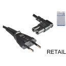 DINIC Netzkabel YP-21A/YC-13L, 0,75mm_, VDE, 2m...