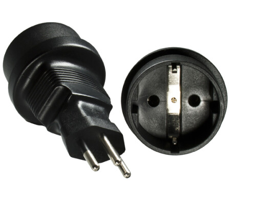 Yung-Li Stromadapter Brasilien YL-0423 BR 3pin St./Schuko  CEE/7 Bu.