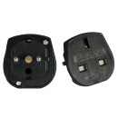 Stromadapter  England UK Schuko CEE/7 St./GBR Bu., schwarz