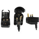Stromadapter England UK,  schwarz GBR 5A St./Schuko CEE/7...