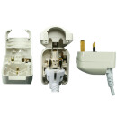 Stromadapter England UK,  wei&szlig; GBR 13A St./Schuko...