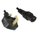 Netzkabel England UK, 1mm_, BSI, 2m GBR 10A fused/IEC...