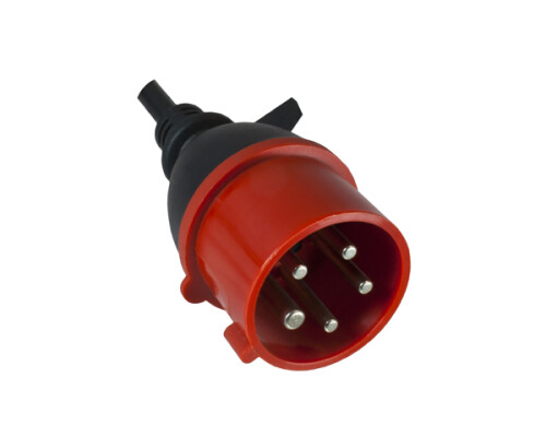 YP-516 auf Open End, H07RN-F 5G, 4mm_, T&Uuml;V, 3m IEC 60309 16A/Open End, rot