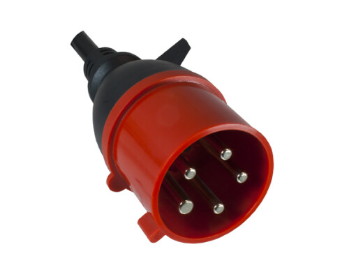 YP-532 auf Open End, H07RN-F 5G, 6mm_, T&Uuml;V, 3m IEC 60309 32A/Open End, rot