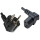 Netzkabel YP-22/YC-12L-3, 0,75mm_, VDE, 1,8m Schuko CEE 7/7 90&deg;/IEC 60320-C13 90&deg;, schwarz