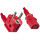 Netzkabel YP-22/YC-12, 0,75mm_, VDE, 1,8m Schuko CEE 7/7 90&deg;/IEC 60320-C13, rot