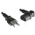 Netzkabel Schweiz YP-46/YC-12L, 0,75mm_, SEV, 1,8m CHE 3pin teilisoliert/IEC 60320-C13 90&deg;, schwarz